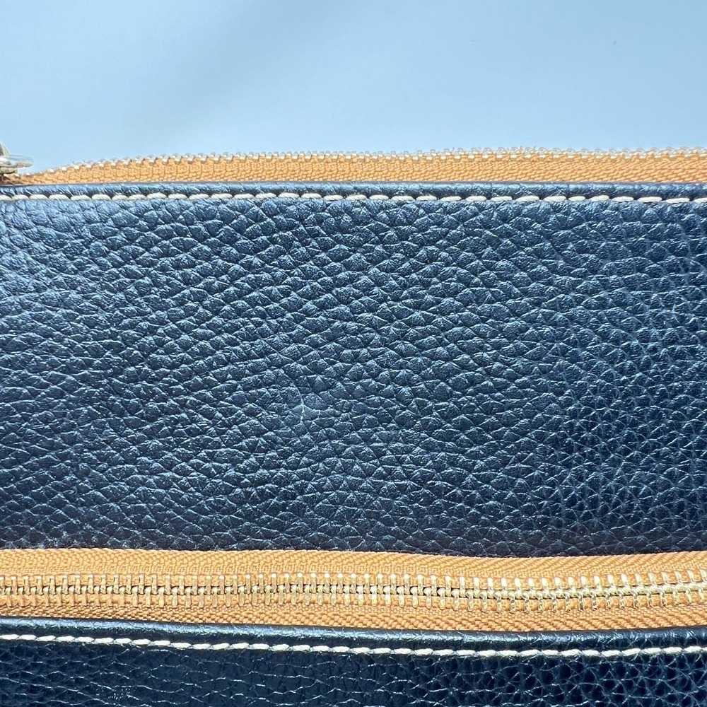 Dooney‎ & Bourke Black & Brown Pebble Grain Crossbody Bag Purse - Picture 11 of 16